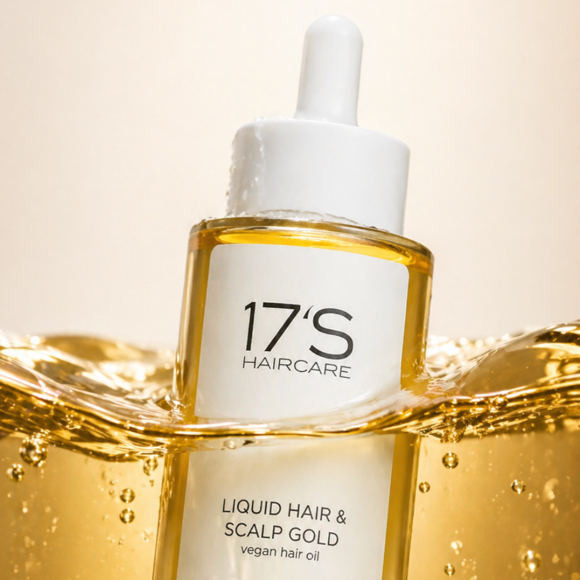 17's Haircare Liquid Hair & Scalp Gold moisturizing scalp oil for dry scalp, shine and soft lengths