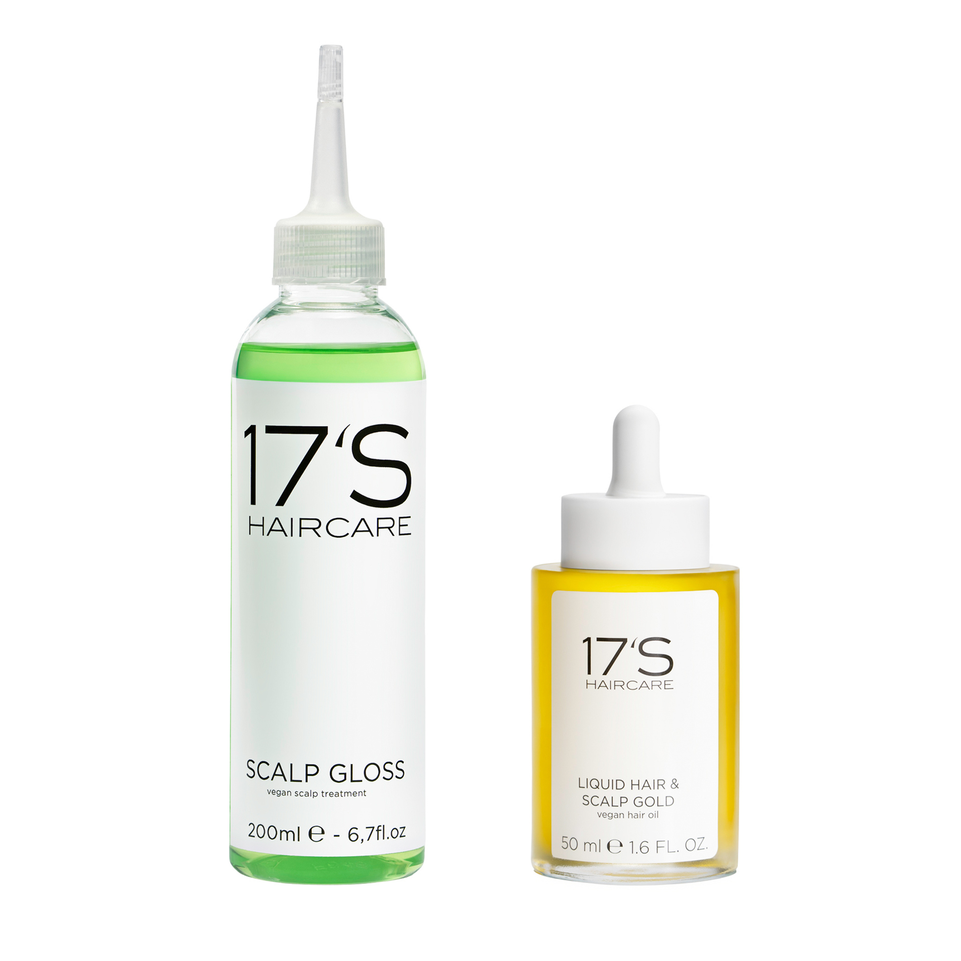 17's Haircare bundle with Scalp Gloss and Liquid Hair & Scalp Gold for scalp care, shine and healthy-looking hair