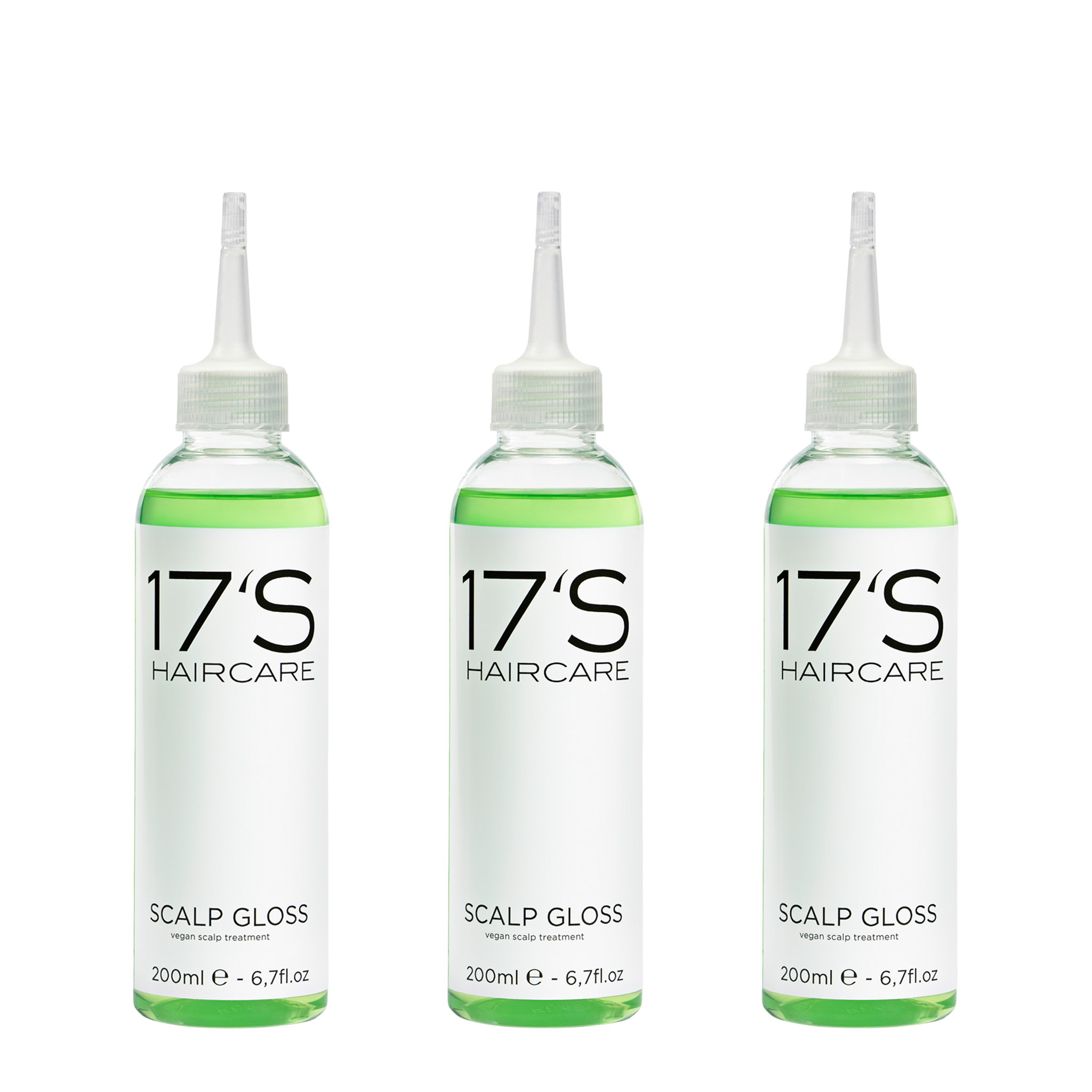 17's Haircare Scalp Gloss Value Set – 3x 200ml vegan scalp treatment for healthy hair growth